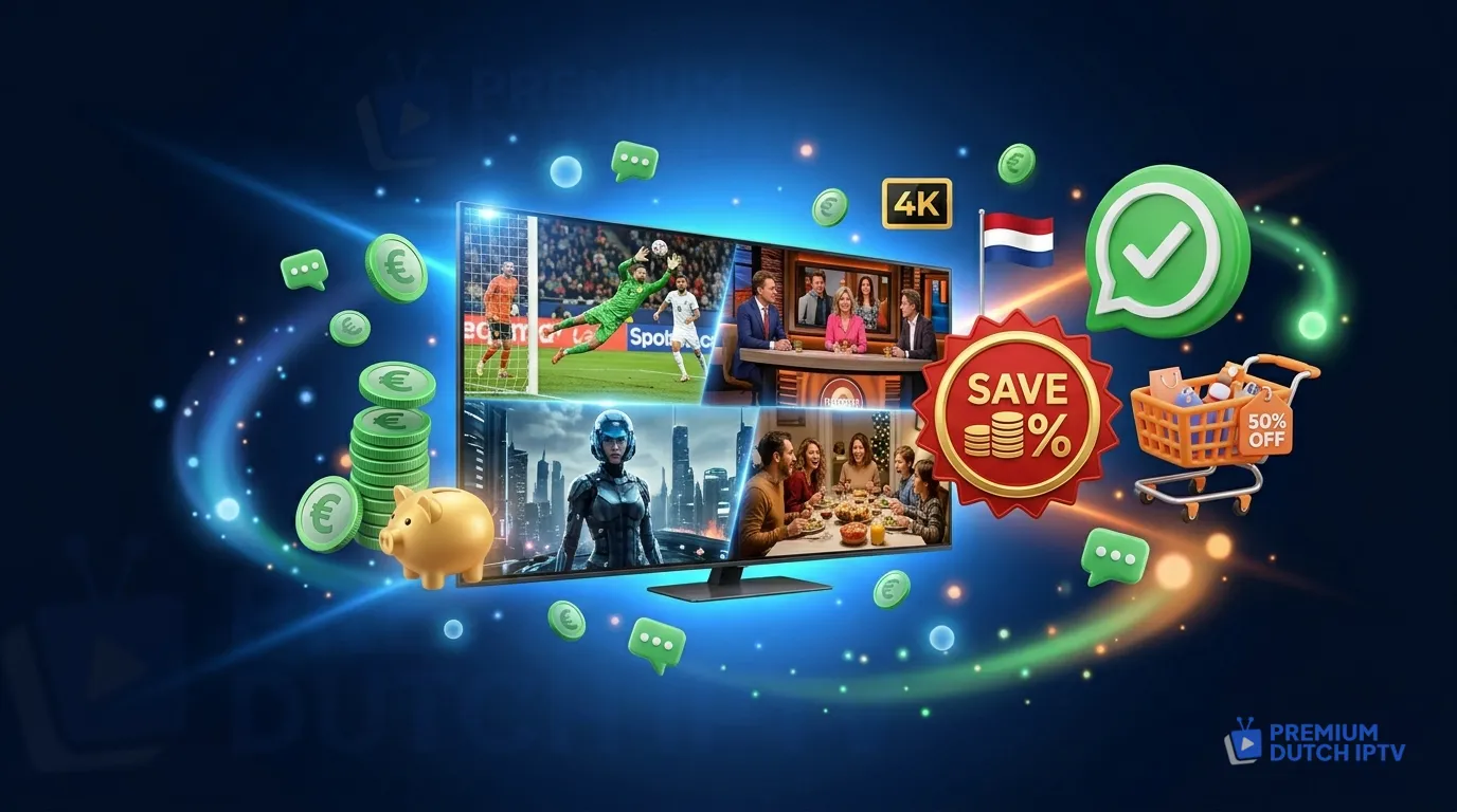 Goedkope IPTV kopen Nederland - Premium Dutch IPTV besparen op kabel TV 2026