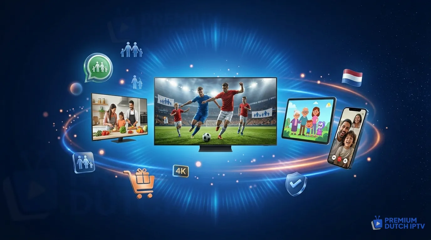 IPTV Multischerm abonnement kopen - Premium Dutch IPTV voor gezin families 2026