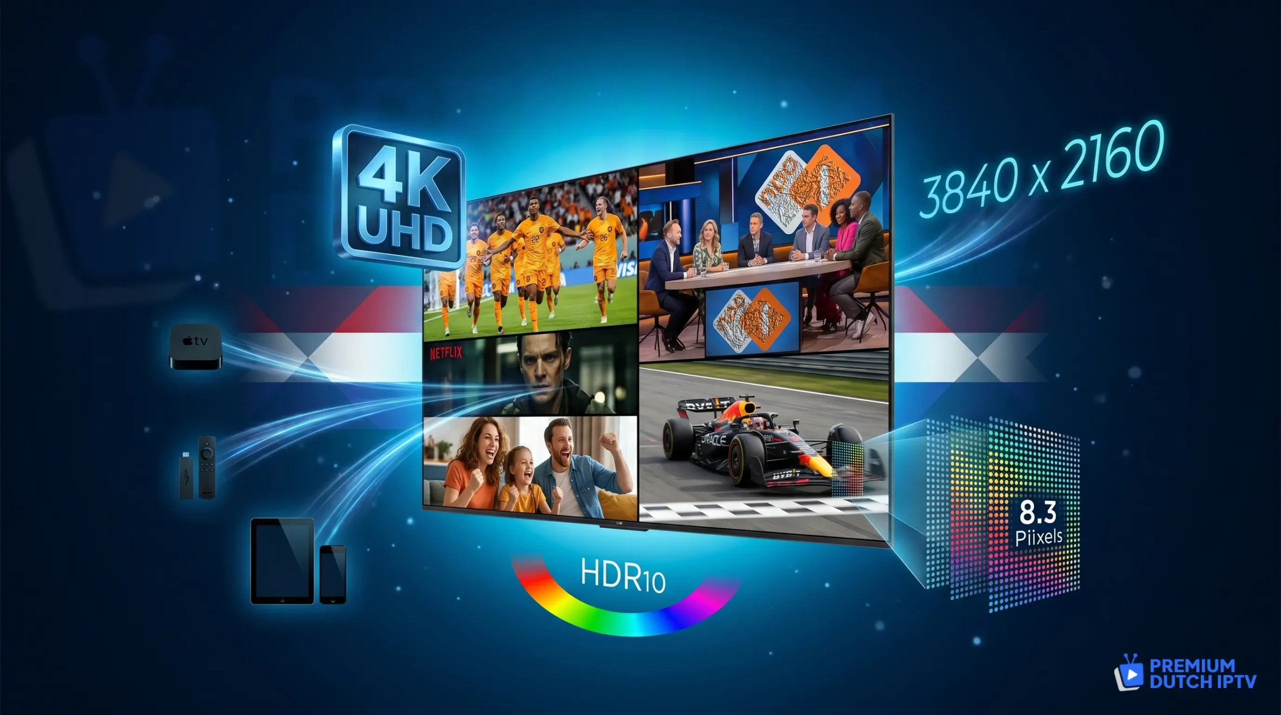 4K IPTV Nederland 2026 Ultra HD streaming Premium Dutch IPTV 4K kwaliteit