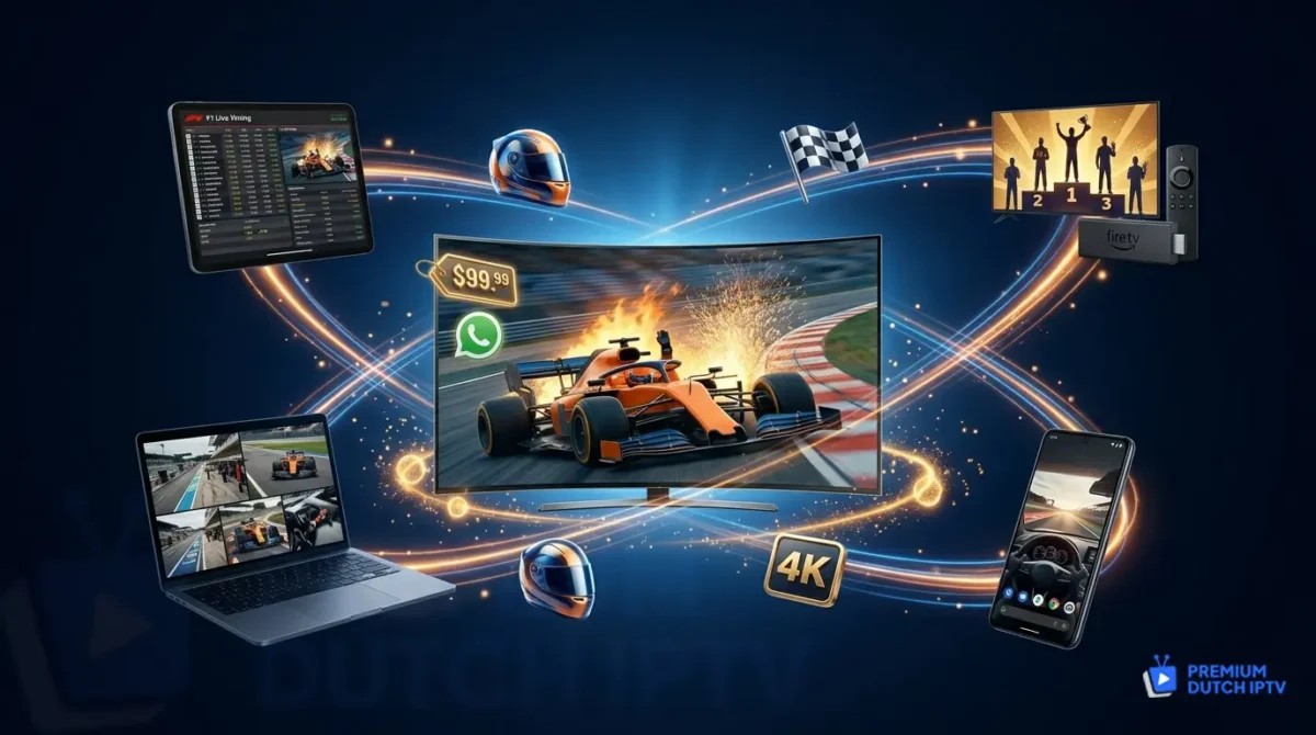 Beste IPTV Formule 1 streaming setup op Smart TV Firestick tablet en smartphone voor de beste race ervaring