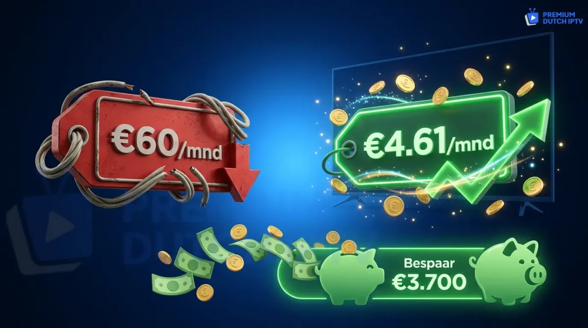IPTV kosten vergelijking met kabel TV - bespaar €3.700 over 5 jaar