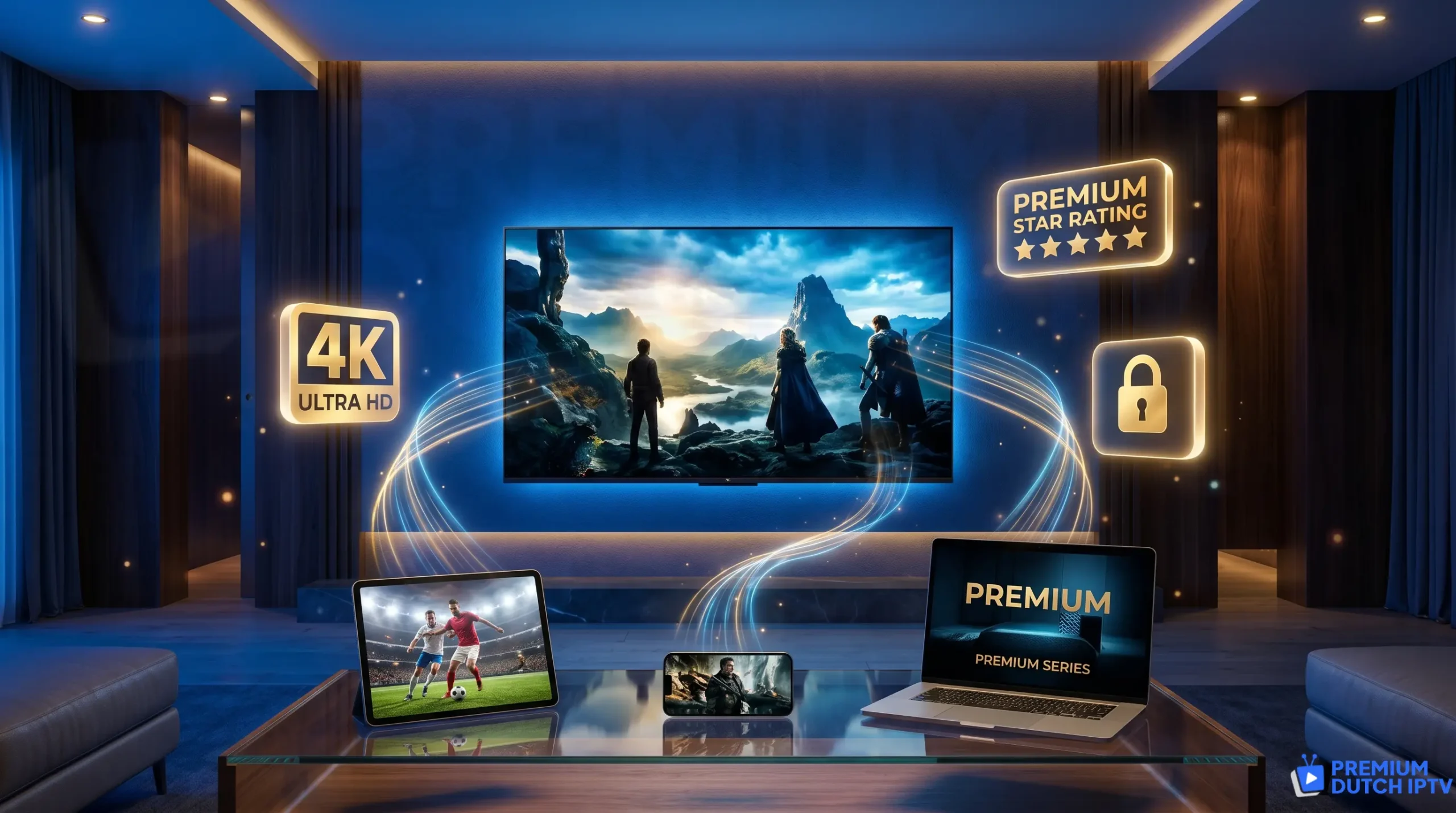 Premium IPTV abonnement 4K Ultra HD streaming Nederland alle apparaten