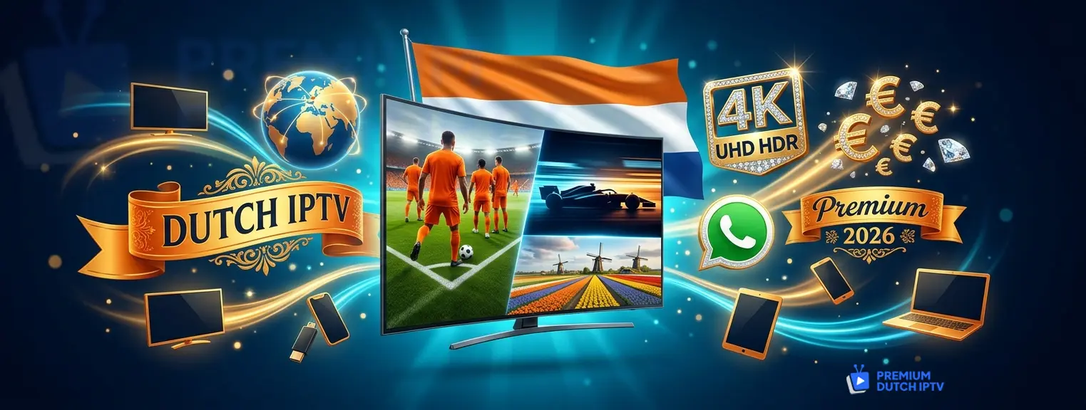 Dutch IPTV kopen Premium Dutch IPTV bestel direct 2026 4K Ultra HD Nederlandse zenders wereldwijd