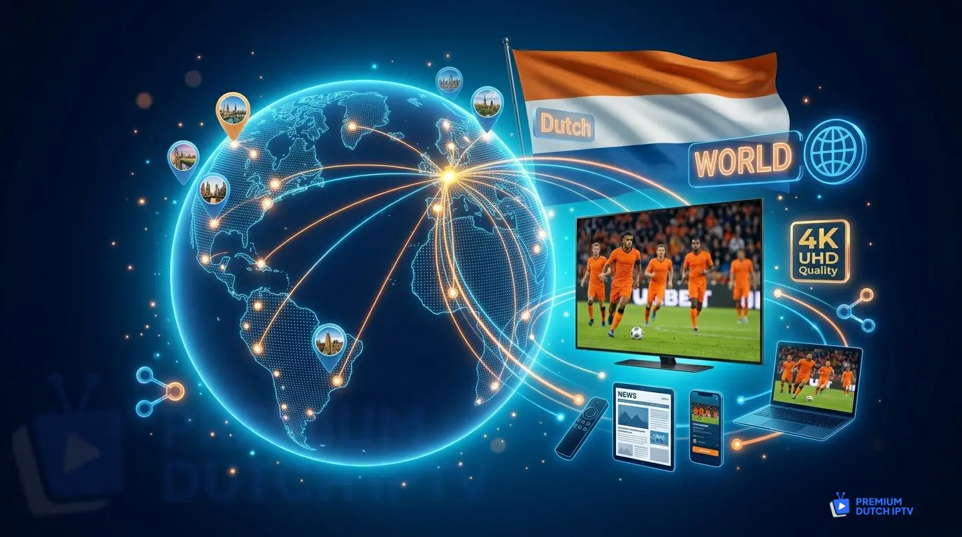 Dutch IPTV werkt op alle apparaten en wereldwijd Premium Dutch IPTV Nederlandse zenders