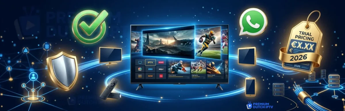 IPTV buffering vrij Premium Dutch IPTV Anti-Freeze technologie gratis test of €1.99 proef