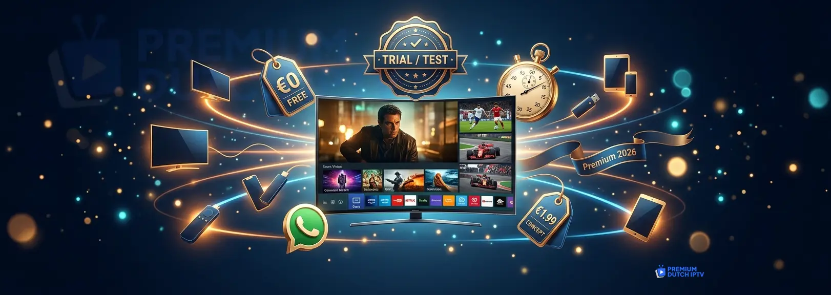 IPTV proefperiode kopen 24uur test Premium Dutch IPTV €1.99 of gratis 2 uur test