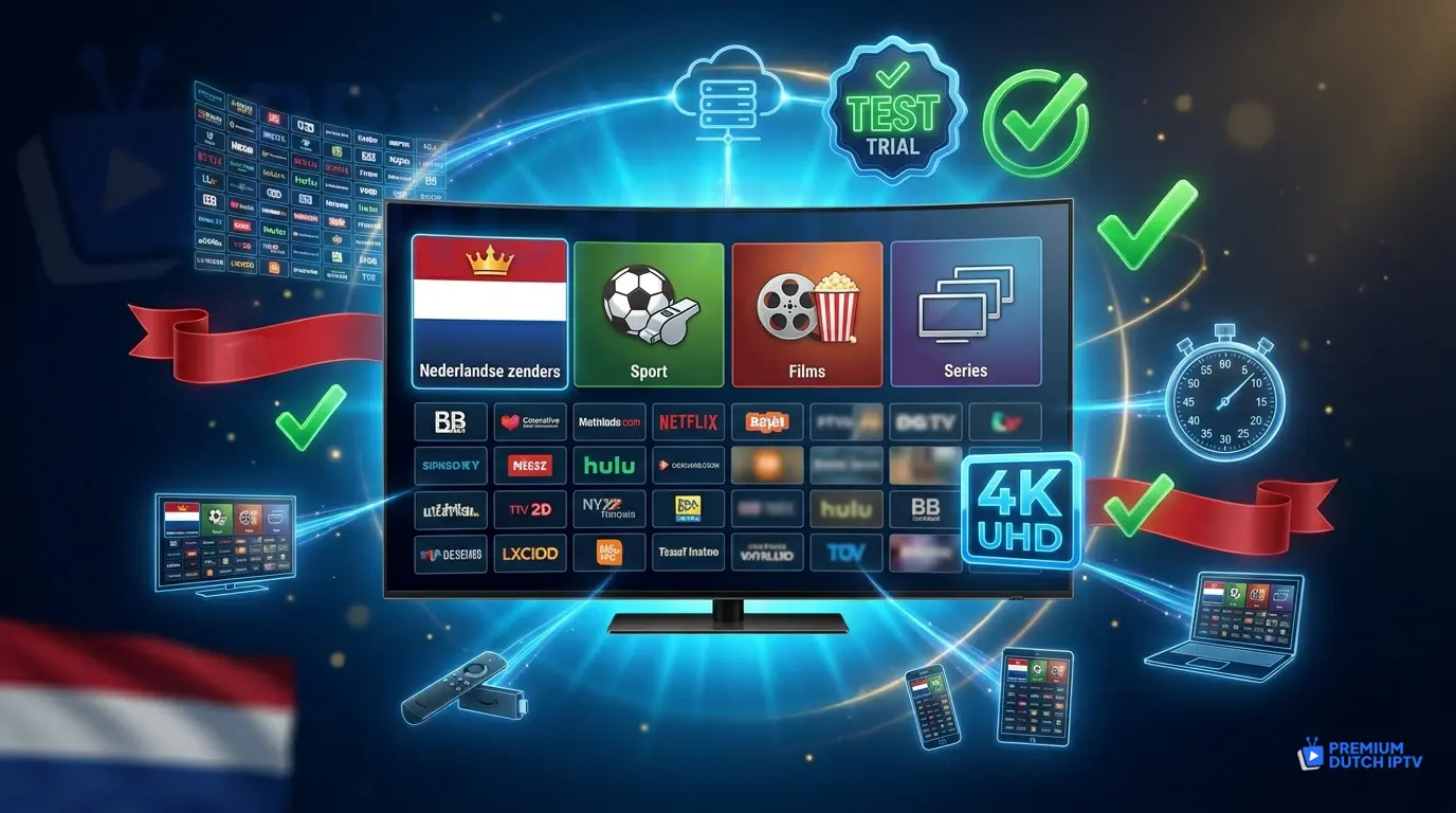 IPTV Proefperiode Nederland 2026 - Gratis IPTV test en 24uur premium test Premium Dutch IPTV