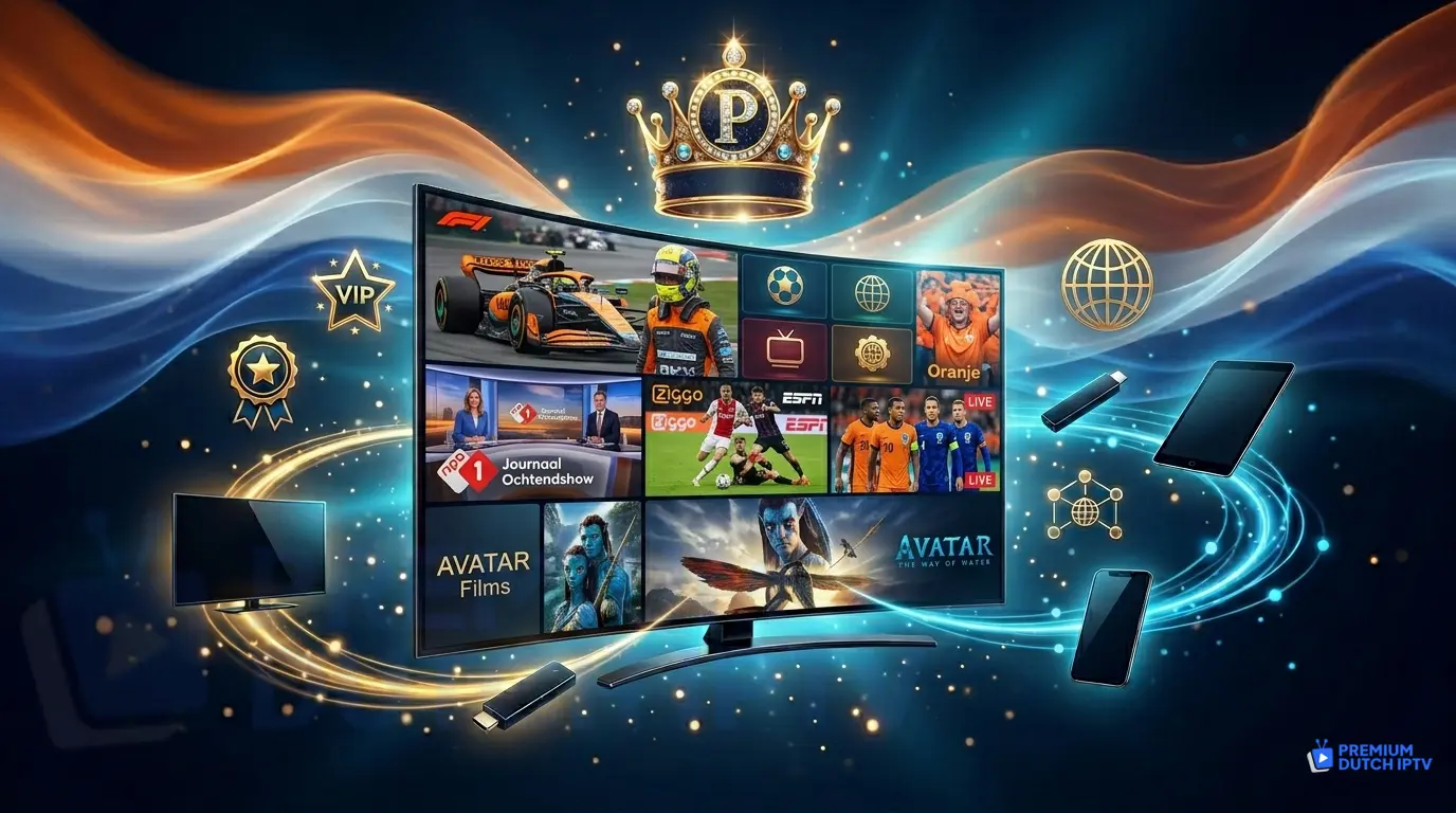 Premium IPTV Nederland 2026 - Beste IPTV abonnement Premium Dutch IPTV 4K kwaliteit